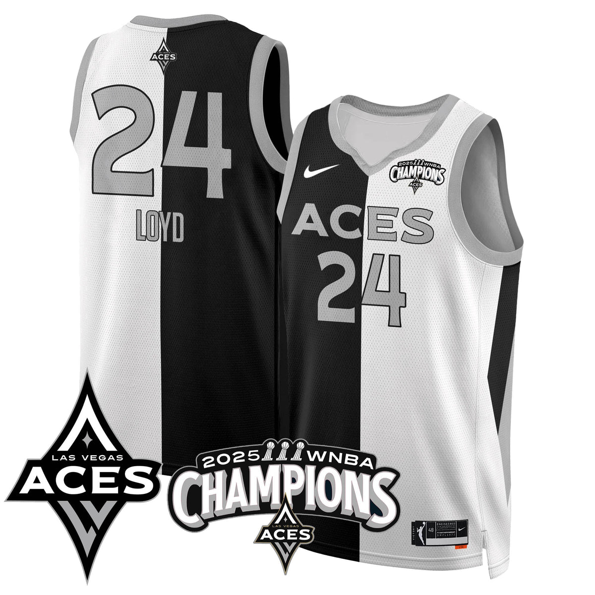 Las Vegas Aces 2025 WNBA Championship Jersey - Stitched