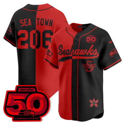 SEA Stranger Things Vapor Limited Baseball Jersey - Stitched