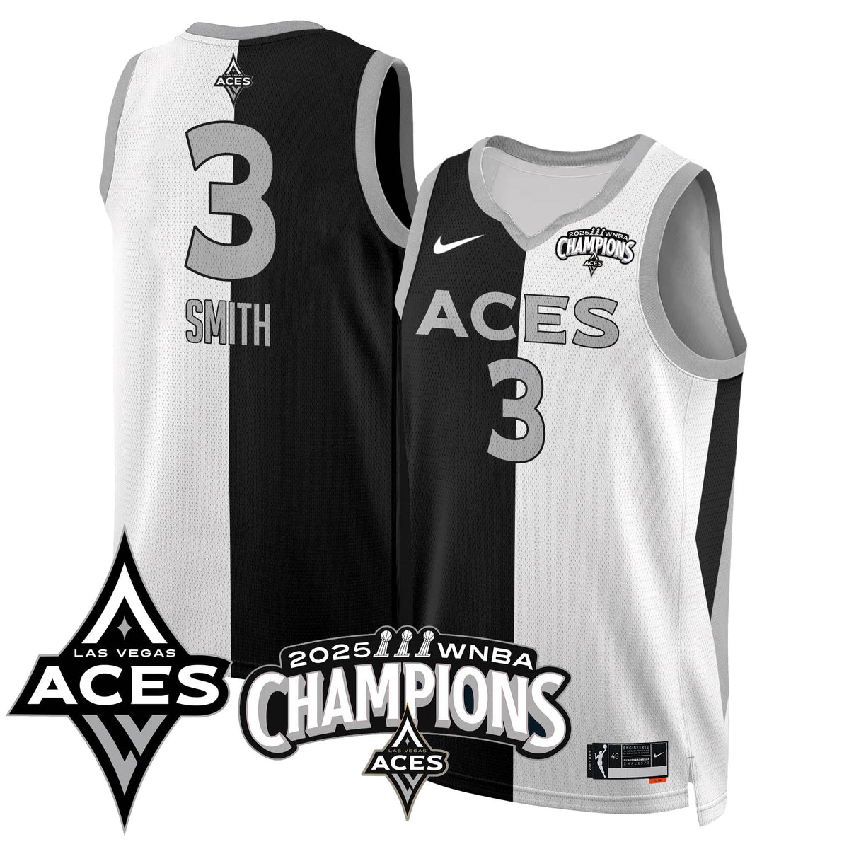 Las Vegas Aces 2025 WNBA Championship Jersey - Stitched