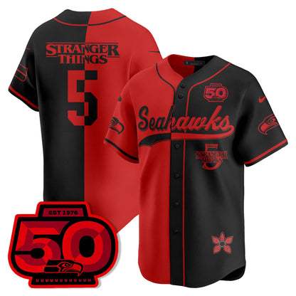 SEA Stranger Things Vapor Limited Baseball Jersey - Stitched
