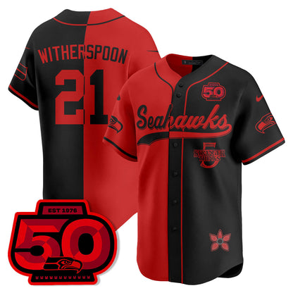 SEA Stranger Things Vapor Limited Baseball Jersey - Stitched