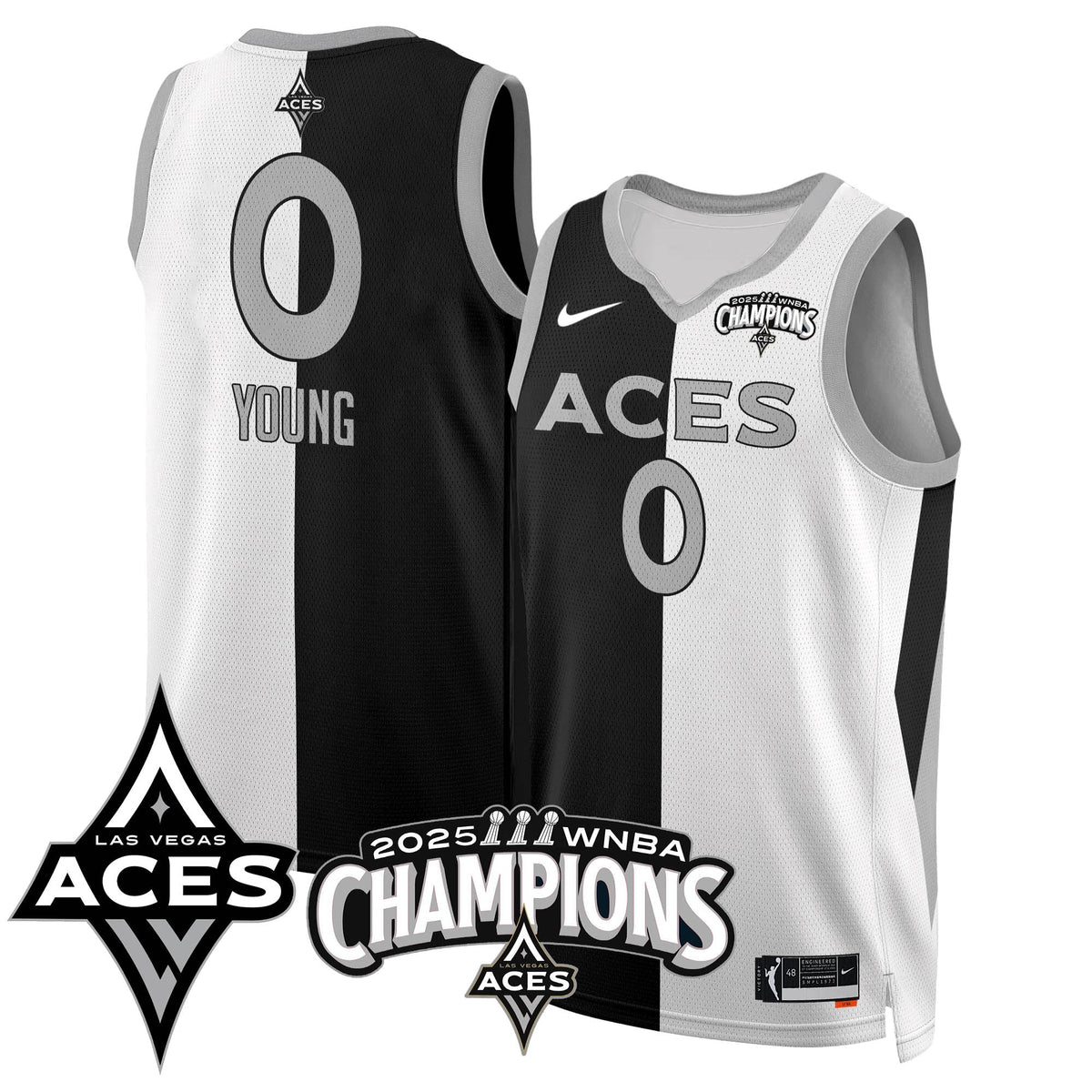Las Vegas Aces 2025 WNBA Championship Jersey - Stitched