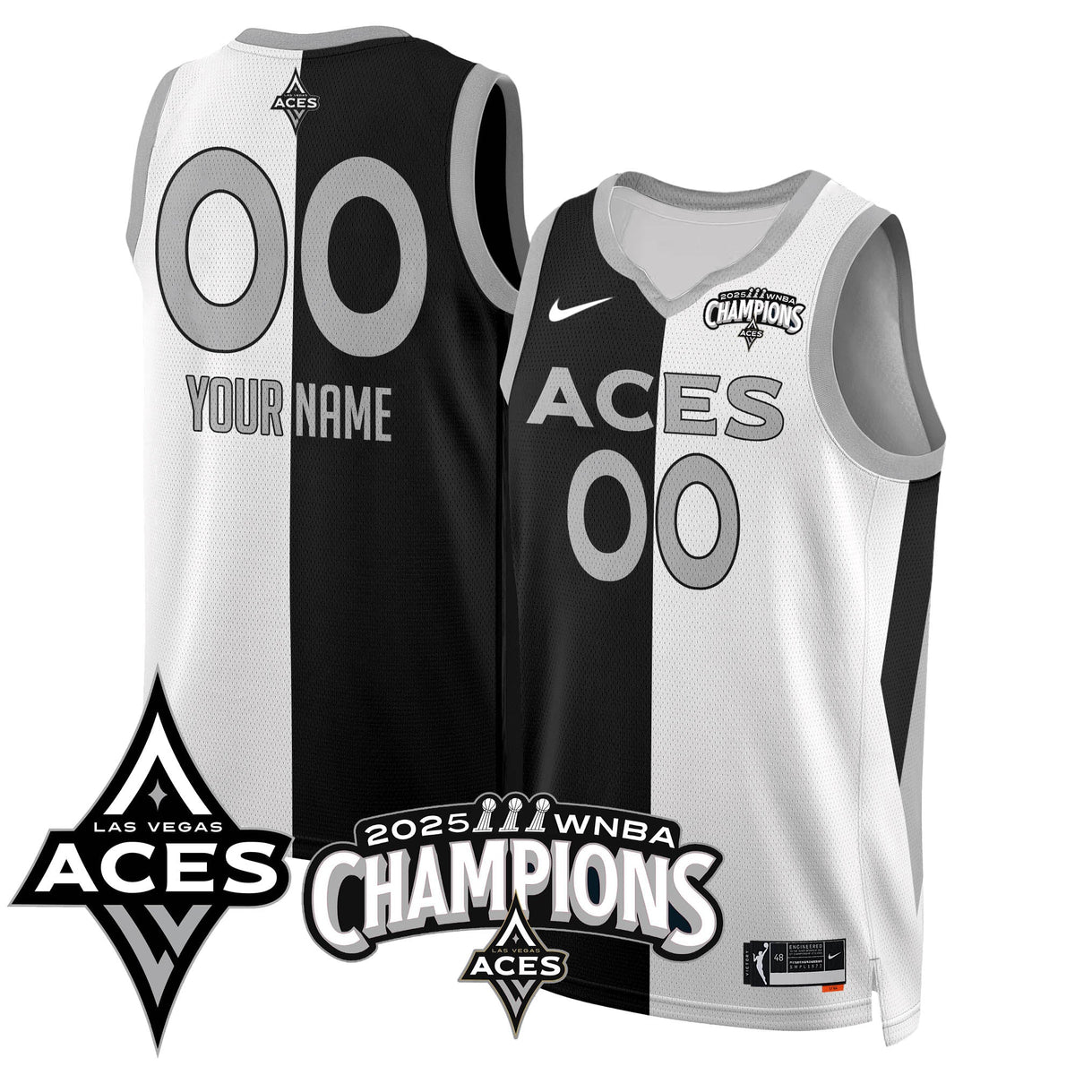Las Vegas Aces 2025 WNBA Championship Jersey - Stitched