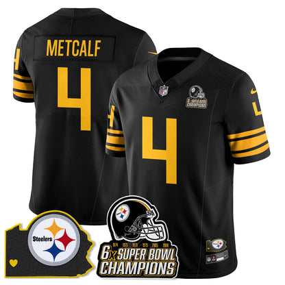 PIT 6-Time Champions Patch Vapor Limited Jersey - Stitched