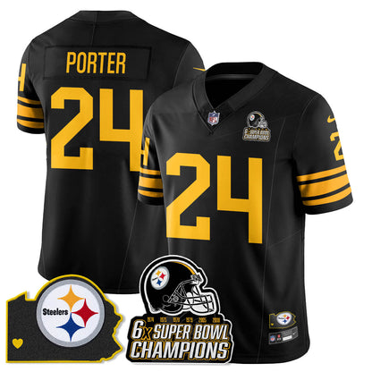 PIT 6-Time Champions Patch Vapor Limited Jersey - Stitched