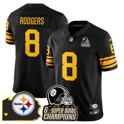 PIT 6-Time Champions Patch Vapor Limited Jersey - Stitched