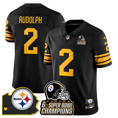 PIT 6-Time Champions Patch Vapor Limited Jersey - Stitched