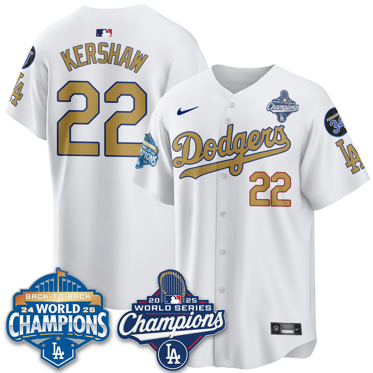 LAD 2025 World Series Champions Jersey - Stitched