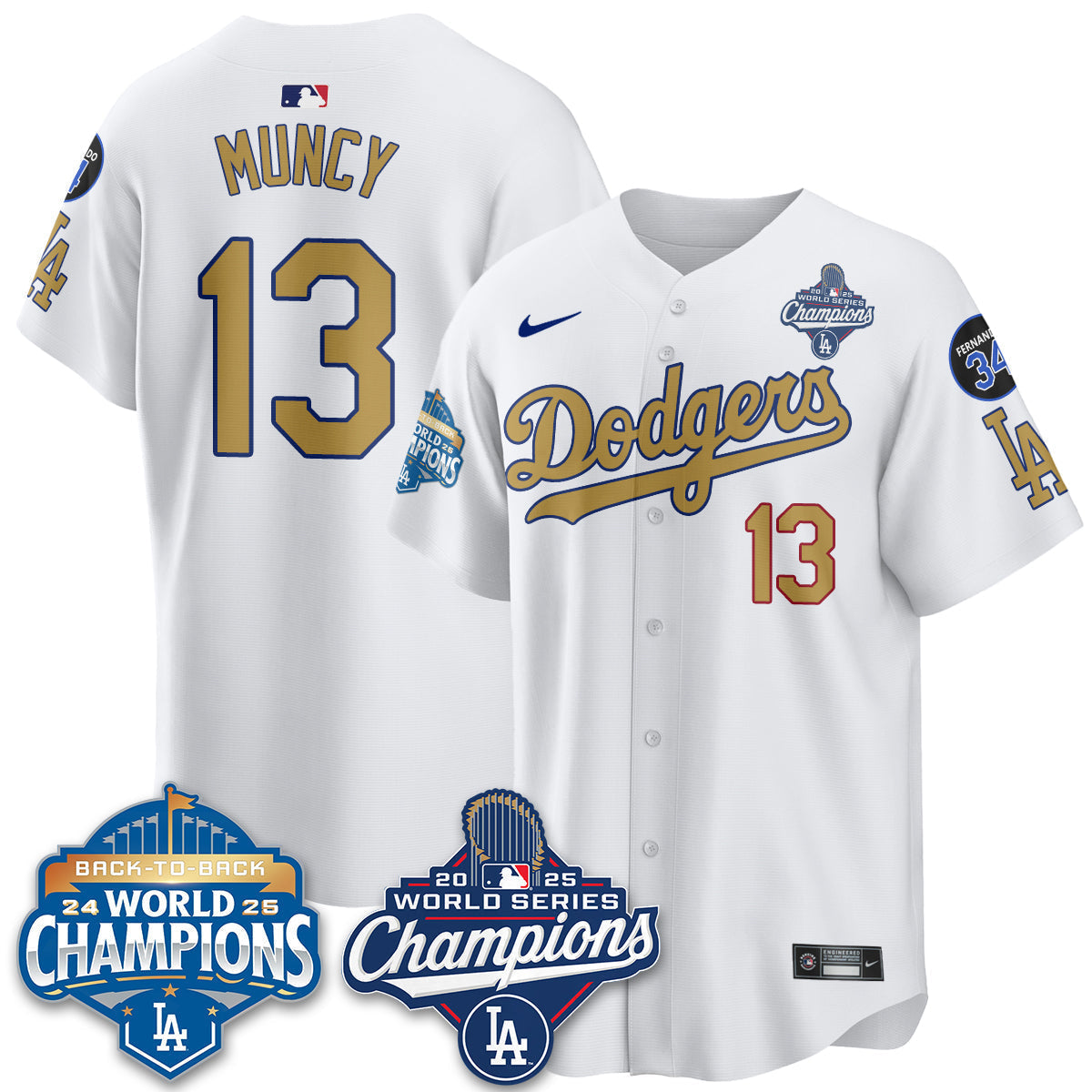 LAD 2025 World Series Champions Jersey - Stitched