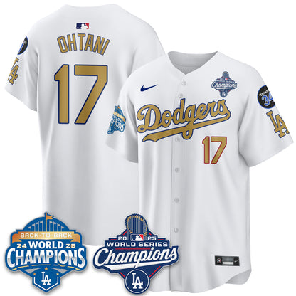 LAD 2025 World Series Champions Jersey - Stitched