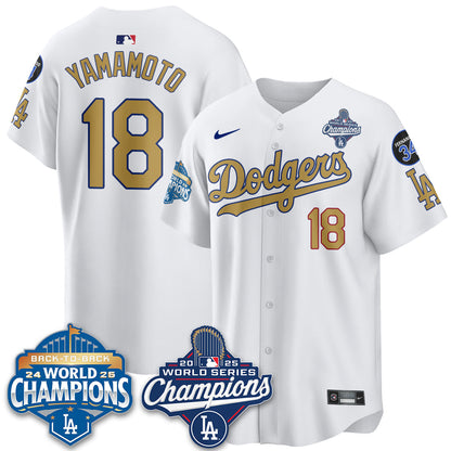 LAD 2025 World Series Champions Jersey - Stitched