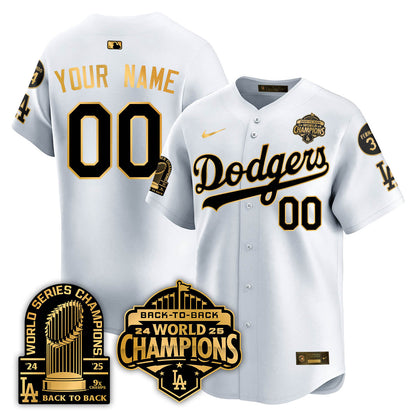 Custom LAD 2025 World Series Champions Jersey - 9x Champs - Stitched
