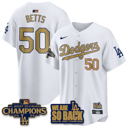 LAD 2025 NL West Division Champions Jersey - Stitched