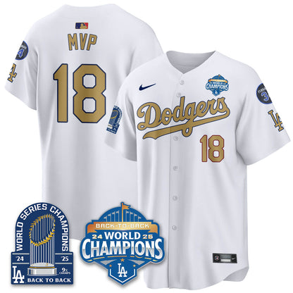 LAD 2025 World Series Champions Jersey - 9x Champs - Stitched