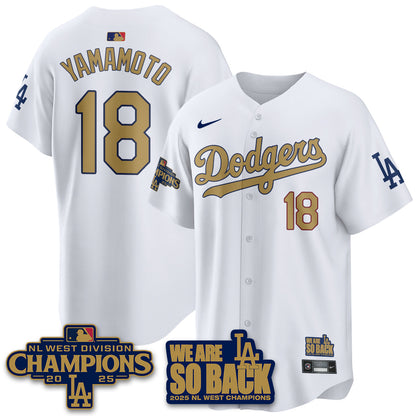 LAD 2025 NL West Division Champions Jersey - Stitched