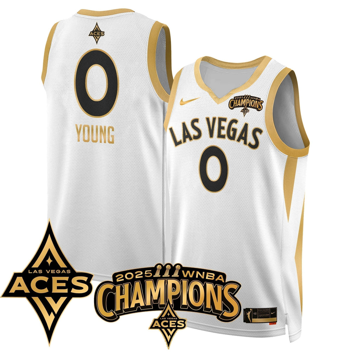 Las Vegas Aces 2025 WNBA Championship Jersey - Stitched