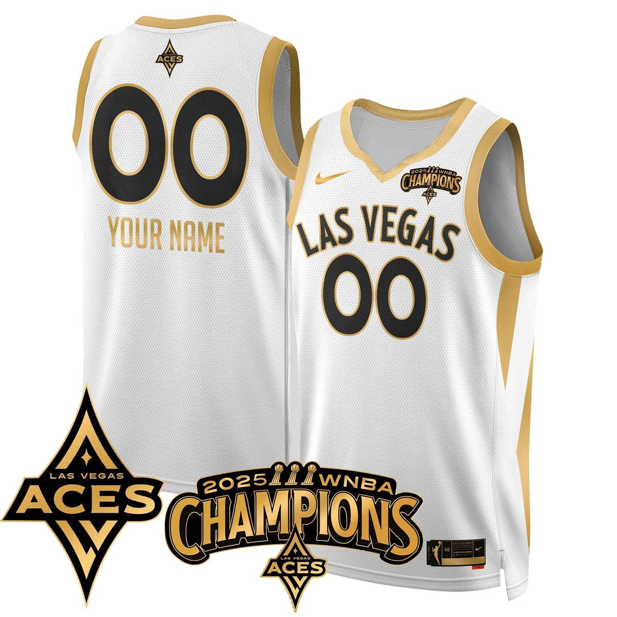 Las Vegas Aces 2025 WNBA Championship Jersey - Stitched