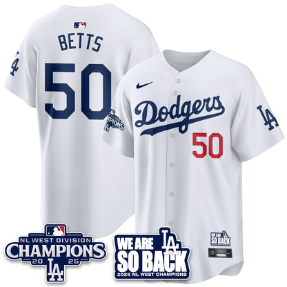LAD 2025 NL West Division Champions Jersey - Stitched