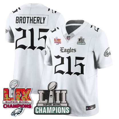PHI 'Gothic Philly' LII-LIX Super Bowl Champions Vapor Limited Jersey - Stitched