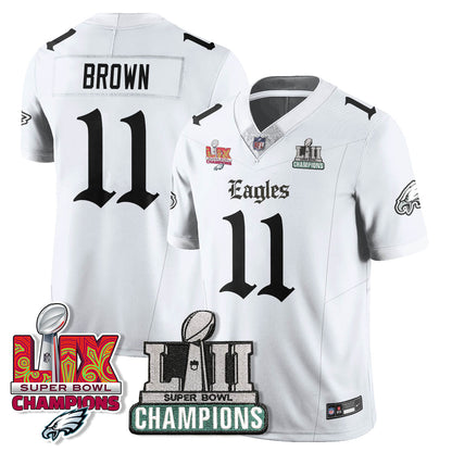 PHI 'Gothic Philly' LII-LIX Super Bowl Champions Vapor Limited Jersey - Stitched