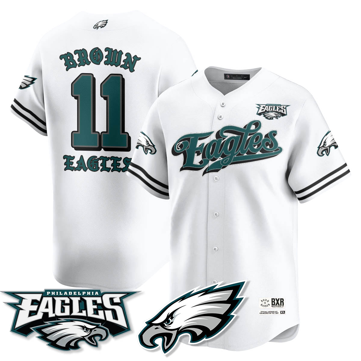PHI Born x Raised Baseball Jersey - Stitched
