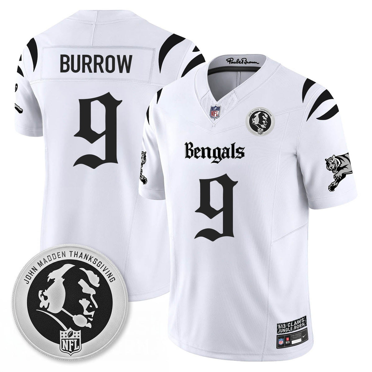 CIN Gothic Vapor Limited Jersey - John Madden Patch - Stitched