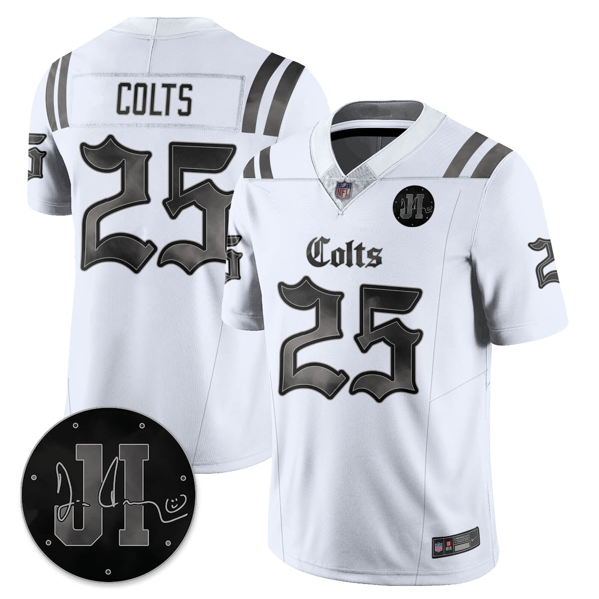 IND 'Dark Gothic' Vapor Limited Jersey - Jim Irsay Patch - Stitched