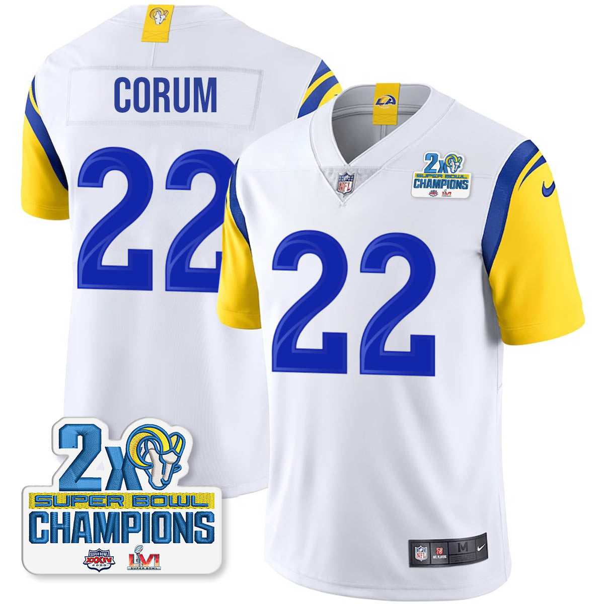 LAR 2-Time Champions Patch Vapor Limited Jersey - Stitched 1