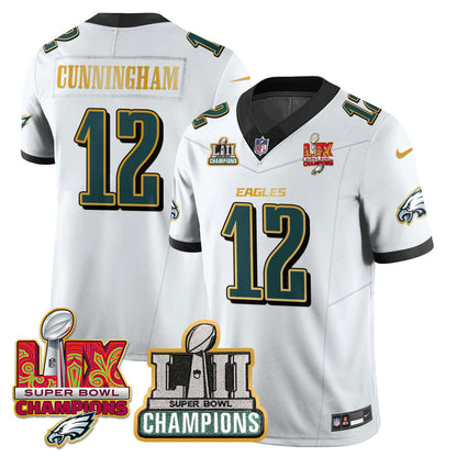 PHI LII-LIX Super Bowl Champions Vapor Limited Gold Jersey - Stitched