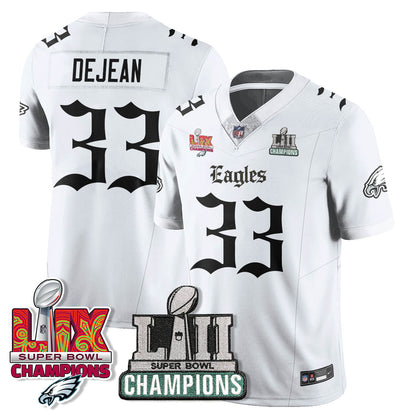 PHI 'Gothic Philly' LII-LIX Super Bowl Champions Vapor Limited Jersey - Stitched