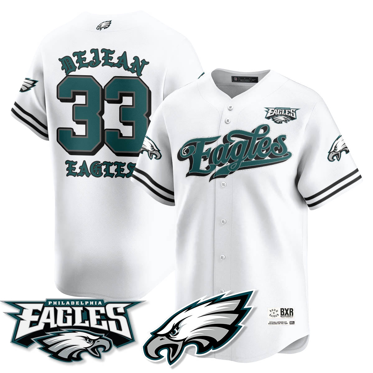 PHI Born x Raised Baseball Jersey - Stitched