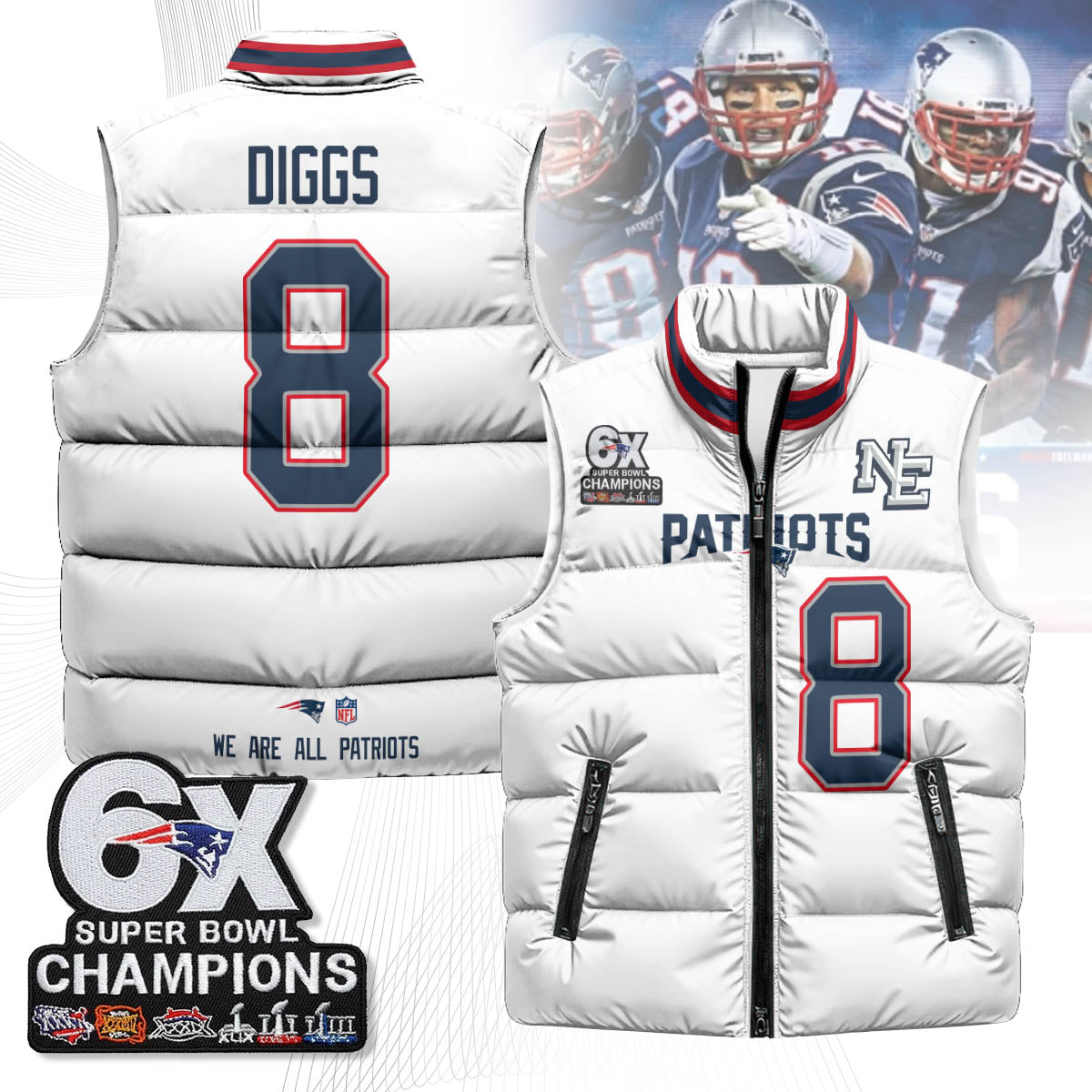 NE 6-Time Champions Unisex Puffer Vest