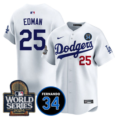 Dodgers Fernando Valenzuela Memorial Jersey - Stitched