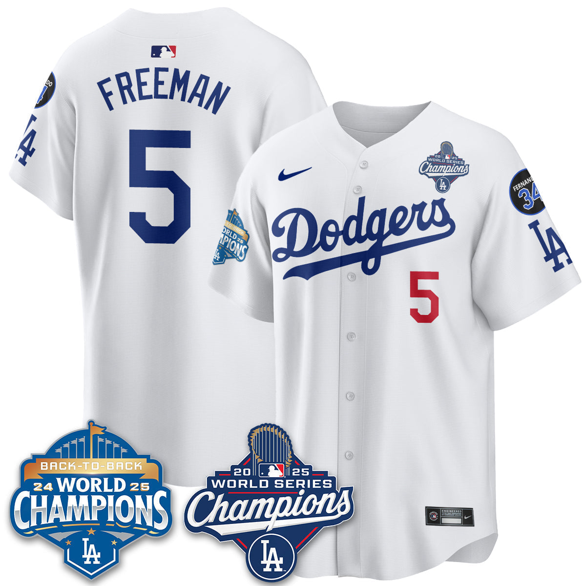 LAD 2025 World Series Champions Jersey - Stitched