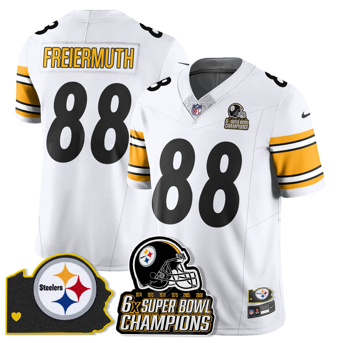 PIT 6-Time Champions Patch Vapor Limited Jersey - Stitched
