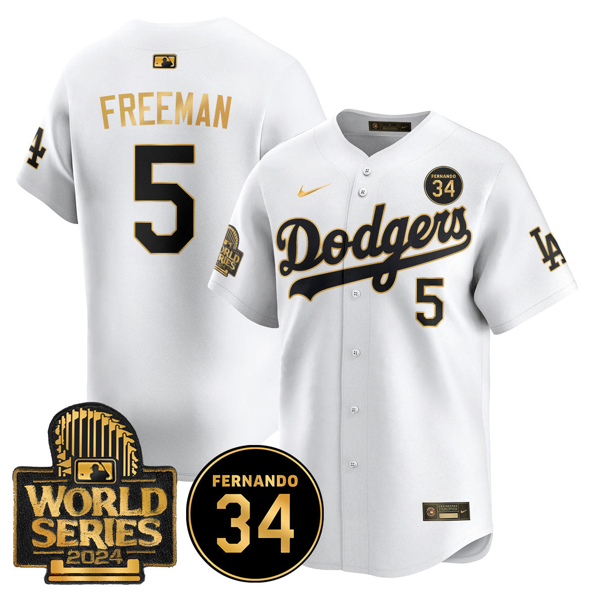 Dodgers Fernando Valenzuela Memorial Jersey - Stitched