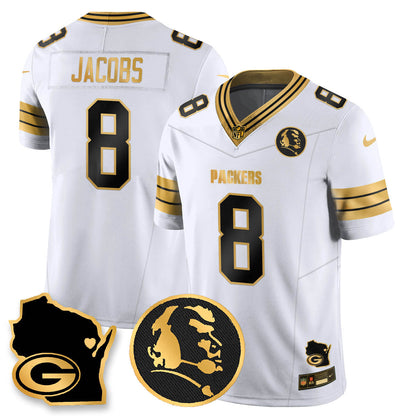 GB 4-Time Champions Vapor Limited Jersey - John Madden Patch - Stitched