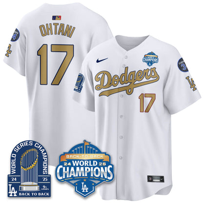 LAD 2025 World Series Champions Jersey - 9x Champs - Stitched