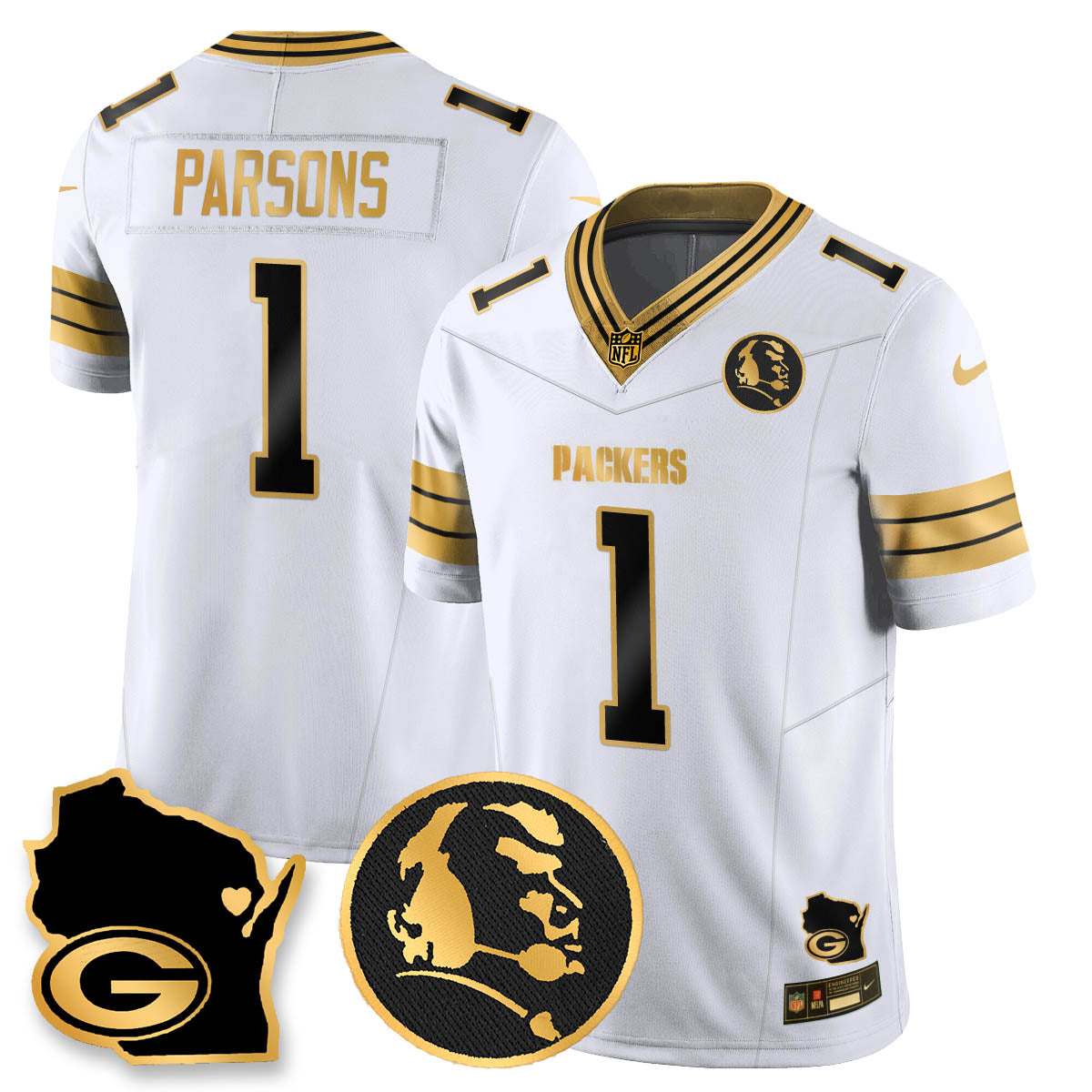 GB 4-Time Champions Vapor Limited Jersey - John Madden Patch - Stitched