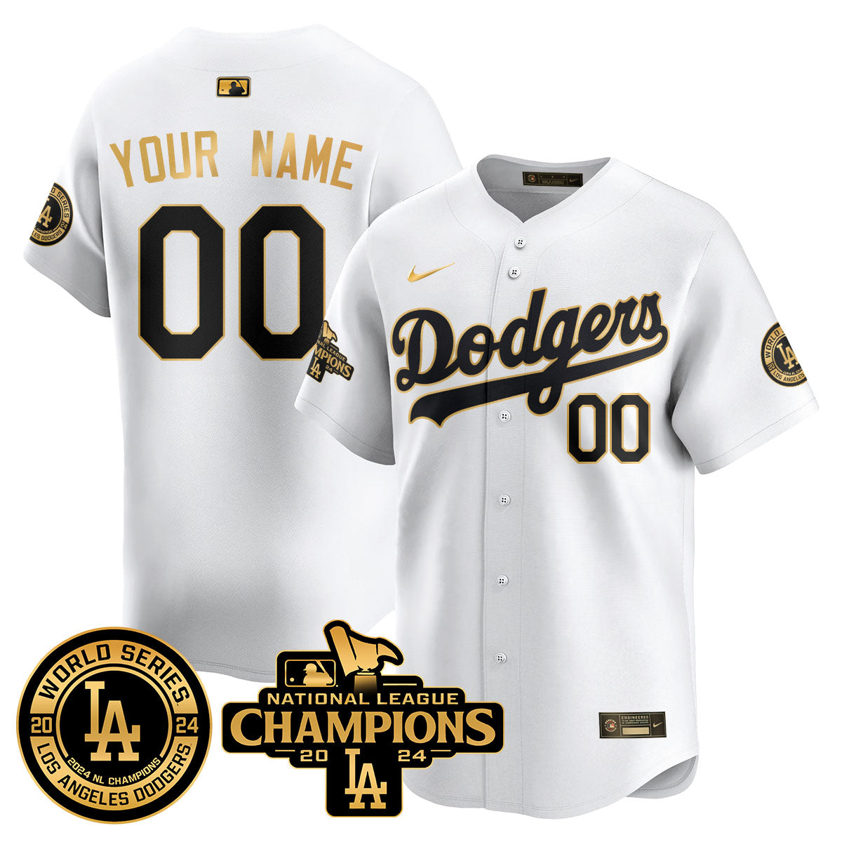 LAD World Series NL Champions Custom Jersey - Stitched