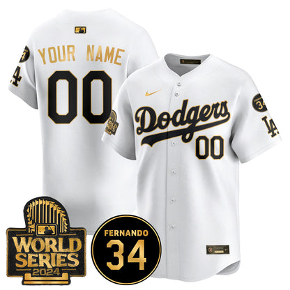 Dodgers Fernando Valenzuela Memorial Custom Jersey - Stitched
