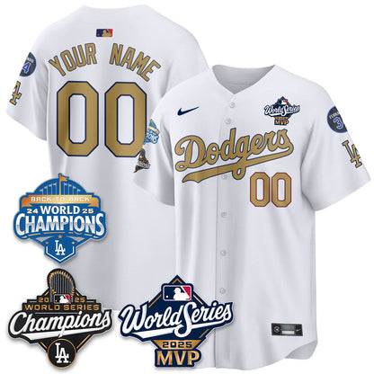 Yoshinobu Yamamoto LAD 2025 World Series MVP Jersey - Stitched