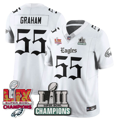 PHI 'Gothic Philly' LII-LIX Super Bowl Champions Vapor Limited Jersey - Stitched