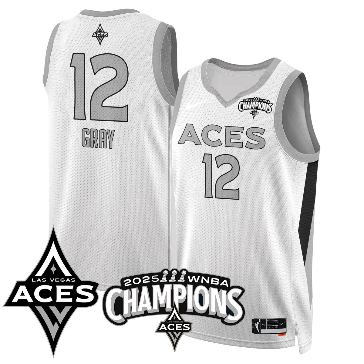 Las Vegas Aces 2025 WNBA Championship Jersey - Stitched
