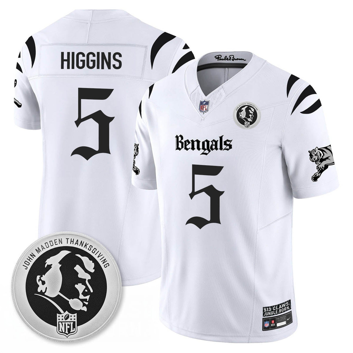 CIN Gothic Vapor Limited Jersey - John Madden Patch - Stitched