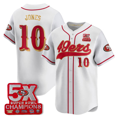 SF 5-Time Champions Patch Vapor Baseball Jersey - Stitched