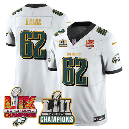 PHI LII-LIX Super Bowl Champions Vapor Limited Gold Jersey - Stitched