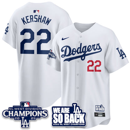 LAD 2025 NL West Division Champions Jersey - Stitched