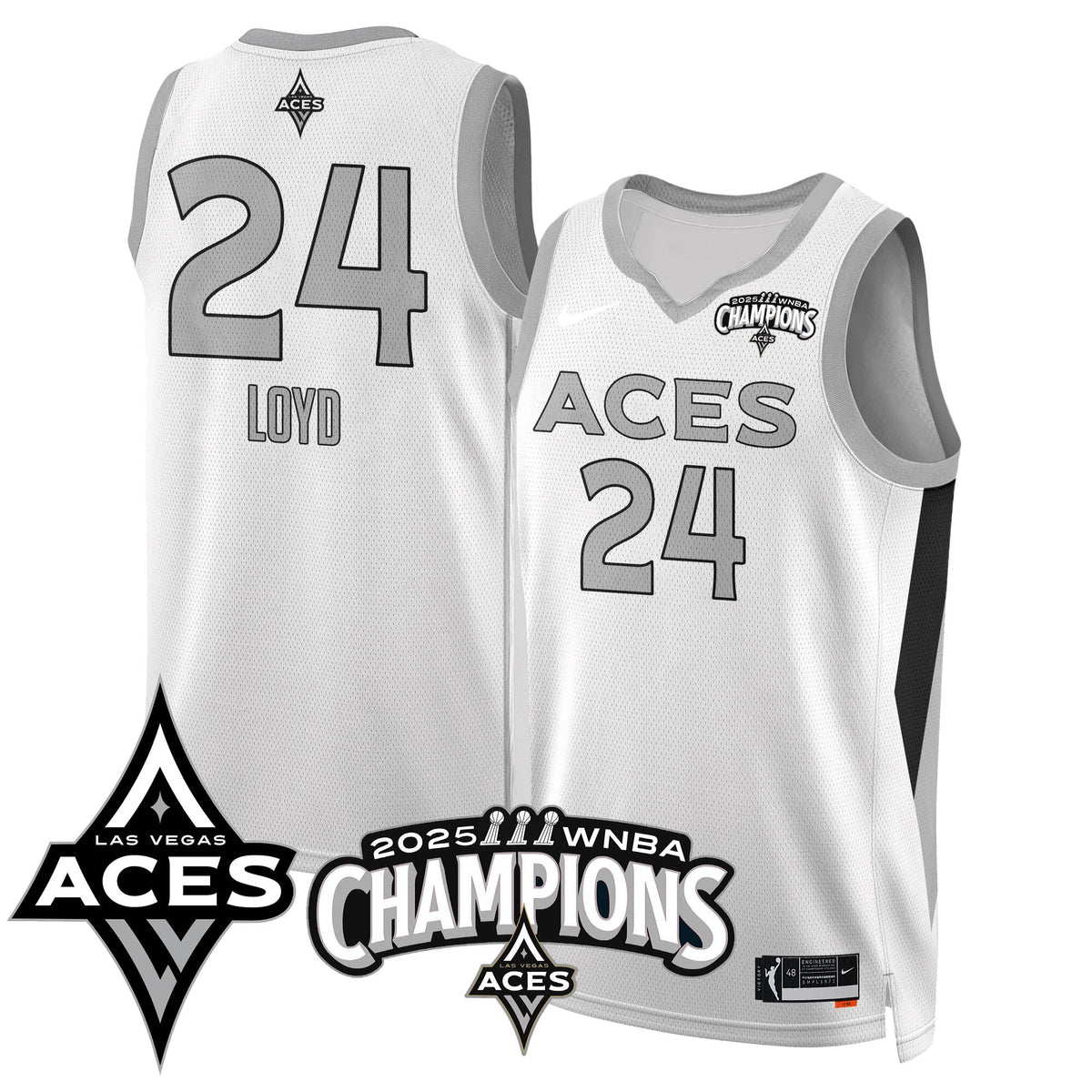 Las Vegas Aces 2025 WNBA Championship Jersey - Stitched