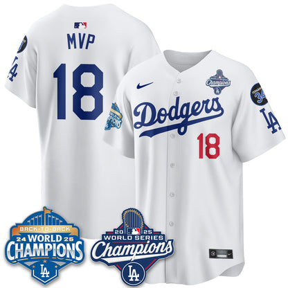 LAD 2025 World Series Champions Jersey - Stitched